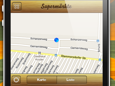 Opening Hours Map View custom iphone location map opening hours texture wood