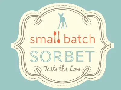 Small Batch : Logo - Final animal aw conqueror inline aw conqueror sans black jack blue cream custom deer fawn label logo orange ornate spoons taupe