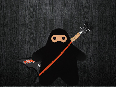 Weapon of choice illustration ninja rocknroll