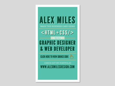 Online business card css html