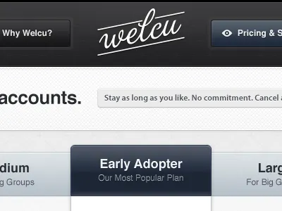 Pricing Welcu: UPDATE b black blue grey icon menu pricing