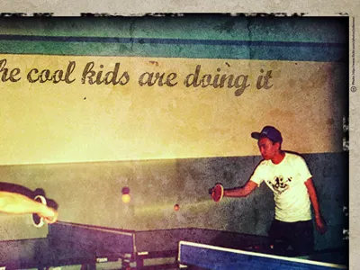 ...the cool kids are doing it grunge ping pong texture