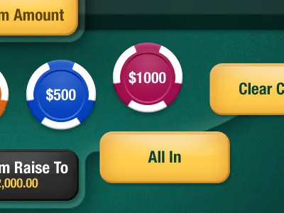 Texas hold'em poker UI app poker ui