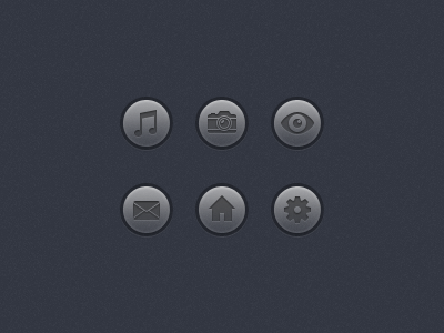 Random buttons & glyphs buttons glyphs metal rebound