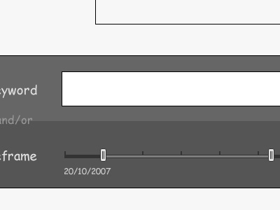 Search Options Wireframe search slider wireframe