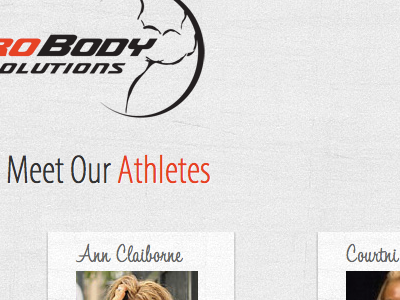 Meet Our Athletes probody red typeket