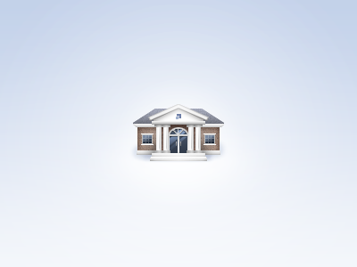Tiny Bank bank blue icon pixel