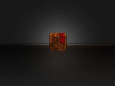 Wooden Grunge Icon Improved 4 iphone mock up ribbon texture ui