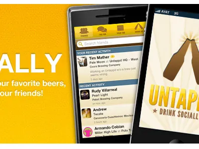 Untappd android beer iphone mobile orange social