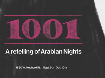 1001 Arabian Nights illustration typography