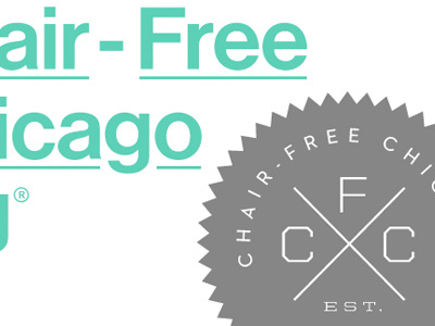 Chair-Free Chicago Site site typography