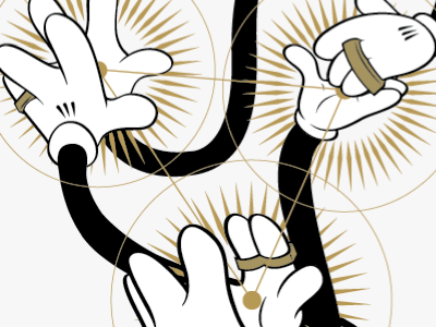 Intertwined pt2 brass knuckles gloves hands illustration illustrator triangle