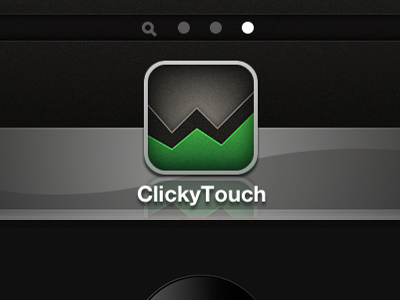 ClickyTouch - for Clicky Web Analytics black green iphone
