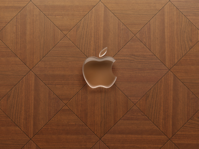 glass apple apple glass wallpaper wood