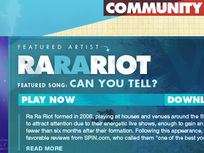 RaRaRiot community indie music social texture