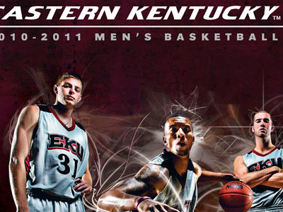 2010-11 EKU Men's Basketball Poster basketball contrast kentucky ky maroon men photography photoshop red texture