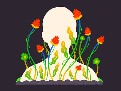 Growing within - Illustration art art design artist artwork colorful colorful design creative creative illustration creativity design flowers growing flowers growing souls illustration illustration design innspired insparation insparation design meaningful meaningful art