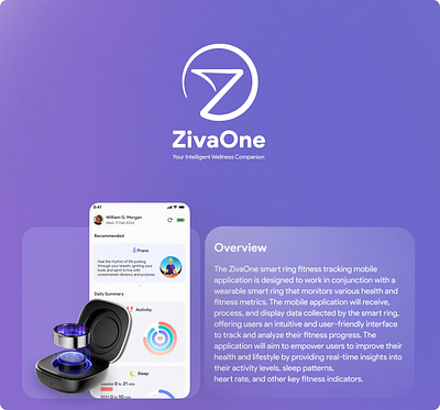 ZivaOne (smart ring mobile app) branding design graphic design ui ux