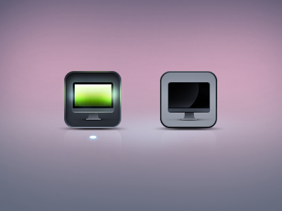 on/of line icon mac pink