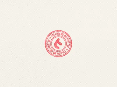 Twitter Stamp badge grunge stamp texture twitter ui webdesign