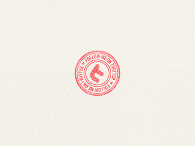 Twitter Stamp badge grunge stamp texture twitter ui webdesign