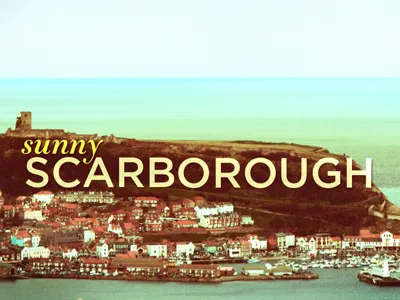 Scarborough didot gotham scarborough seaside sunny yorkshire