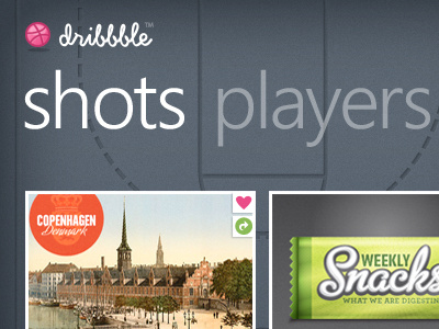 Dribbble for Windows Phone 7 dribbble mobile ui windows windows phone 7