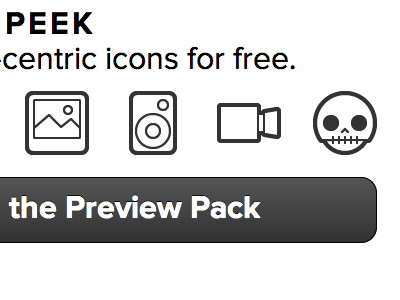 Free preview pack for blogs icons pictograms