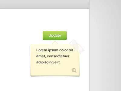 Sticky Experiments button fireworks interface notes sticky