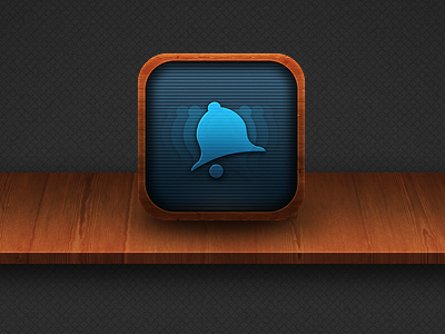 iOS icon WIP app blue brown grey icon ios iphone orange teasing texture website wip wood