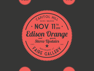 Faire Gallery art circle event gallery gray pink poster typography
