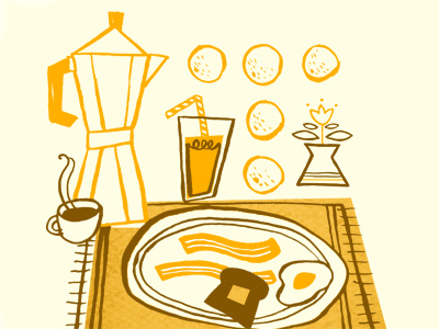 The most important meal breakfast illustration