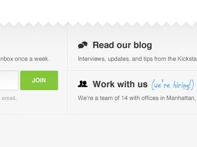Footer green grey helvetica helveticons kickstarter mega