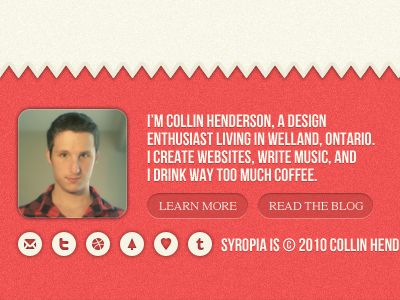 Syropia - Footer footer red social