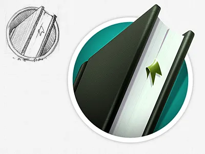 Icon book green icon