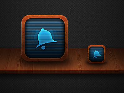 iOS icon WIP final app blue brown dring grey icon ios iphone orange teasing texture website wip wood