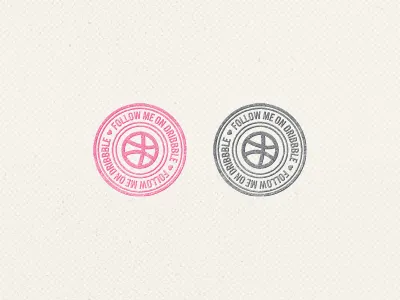Dribbble Stamp badge dribbble grunge stamp texture ui webdesign
