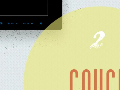 Info circle layout texture tv yellow