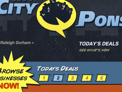 MyCityQpons comic design web