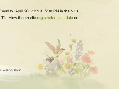 Spring Festival Website footer pastel watercolor