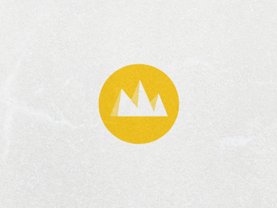 Cycle Route App Logo logo mountain yellow