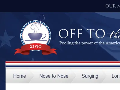 Off To The Races Home blue design web website