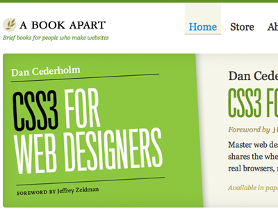 Almost here a book apart aba css3 dan cederholm green