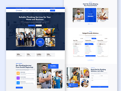 Plumber Website UI Design business cms design graphic design ui ux website