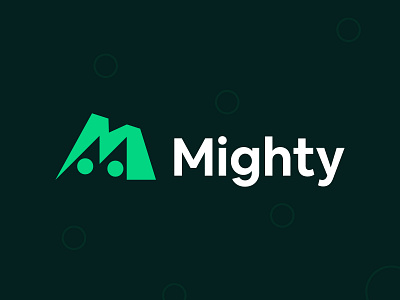 Mighty Logo | M letter Logo branding funny logo green logo logistics and transportation logo m letter logo m logo minimal logo modern logo movement movement logo progress logo simple logo transportation logo trucking company trucking logo wheels logo