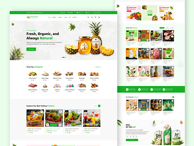 Grocery & Organic Store UI Design business cms design graphic design ui ux website