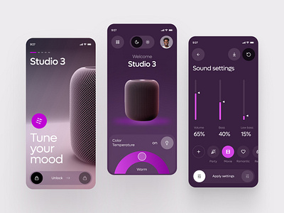 Studio 3 home pod app app mobile pod ui ux