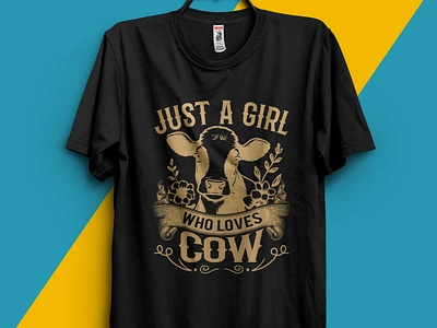 Vintage T shirt Design cow t shirt custom t shirt female t shirt graphic design graphic design portfolio graphic designer graphic designs just a girl lades t shirt nafis fuad pranto pod rockstar graphic t shirt designer t shirt mockup tshirt tshirt design tshirtdesign tshirts unique tshirt vintage t shirt