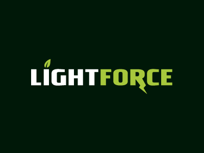 LIGHTFORCE : 2 energy greens identity logo logotype nutrition type typography