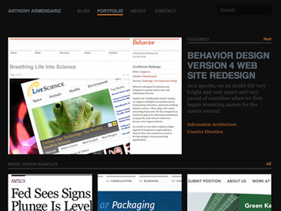 Aa Portfolio v2 - Index anthonyarmendariz dark gray portfolio